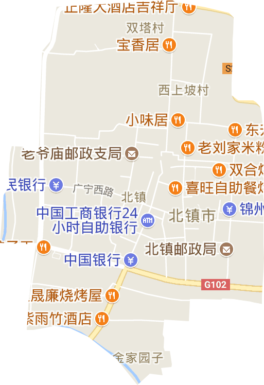 北镇街道电子地图