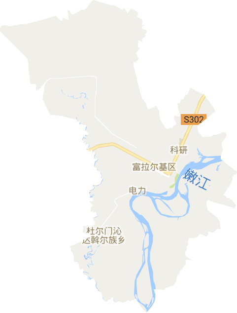 富拉尔基区电子地图