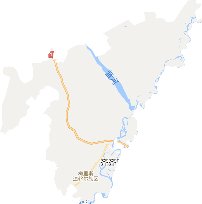 梅里斯达斡尔族区电子地图