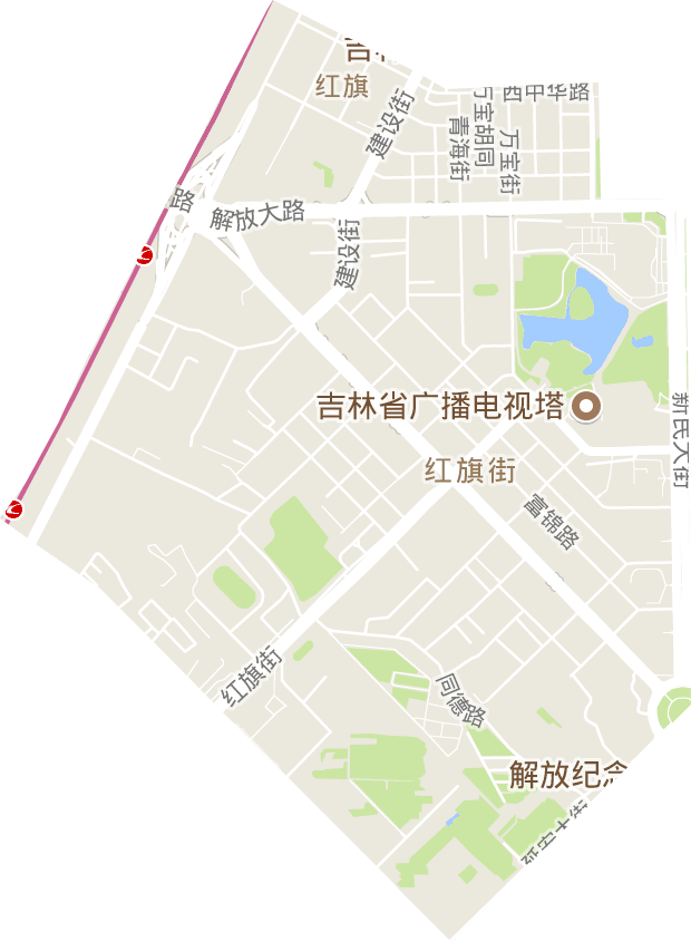 红旗街道电子地图