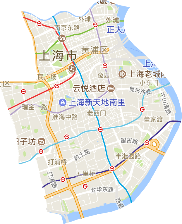 黄浦区电子地图