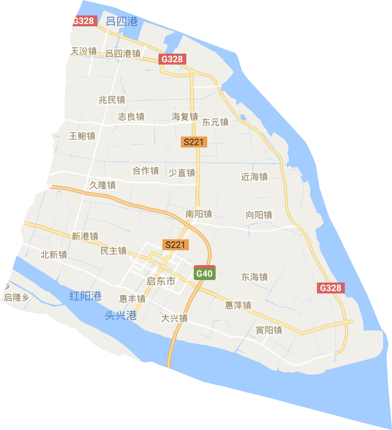 启东市电子地图