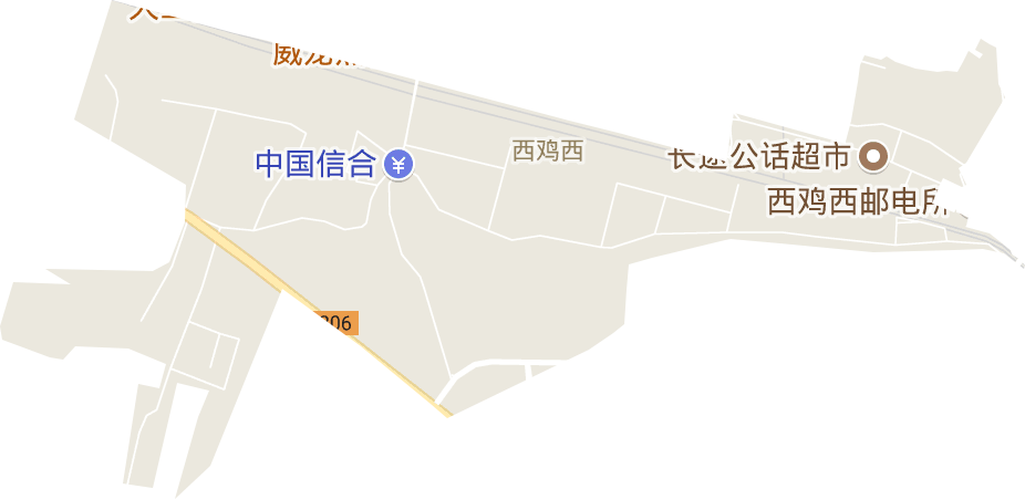 西鸡西街道电子地图