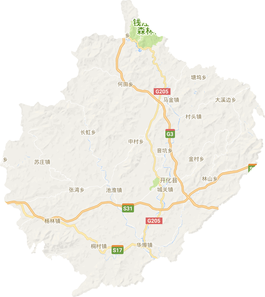 开化县电子地图