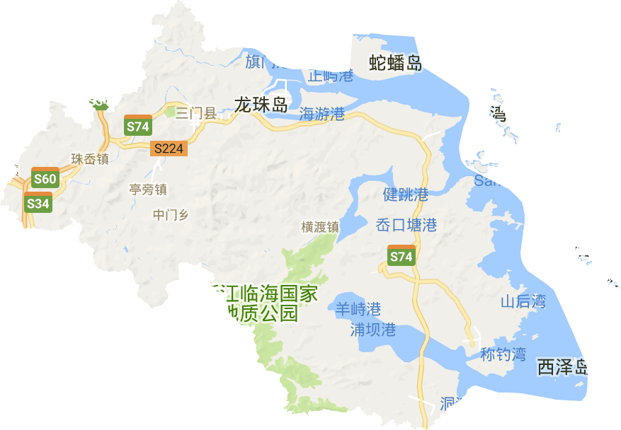 三门县电子地图
