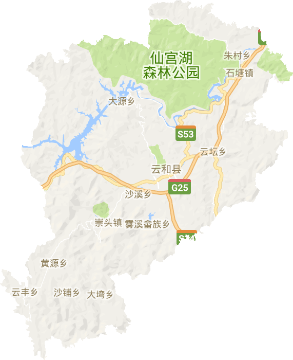 云和县电子地图