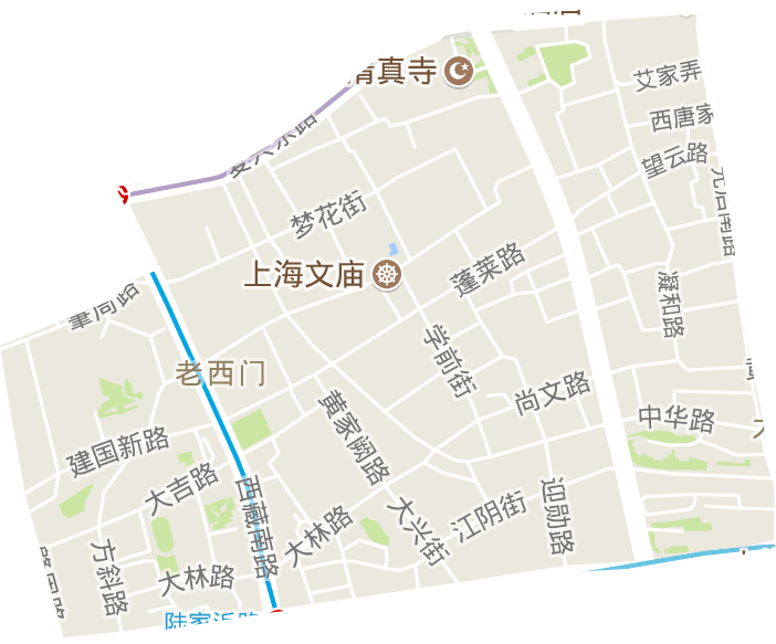 老西门街道电子地图
