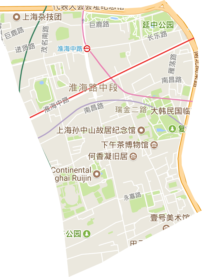 瑞金二路街道电子地图