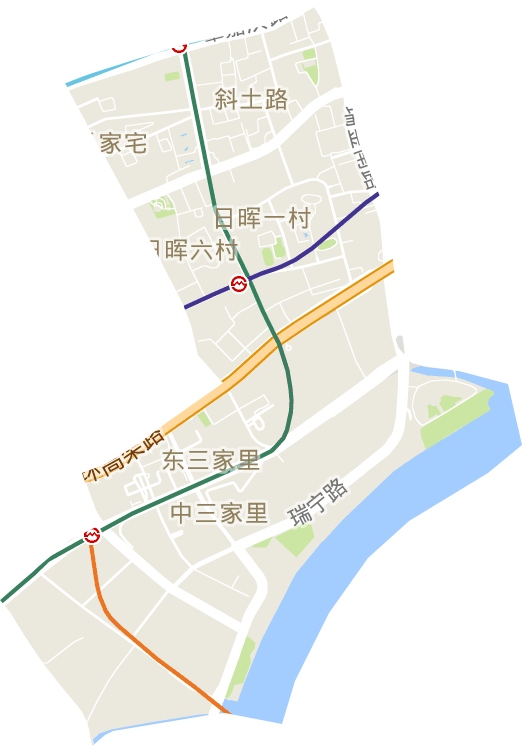 斜土路街道电子地图