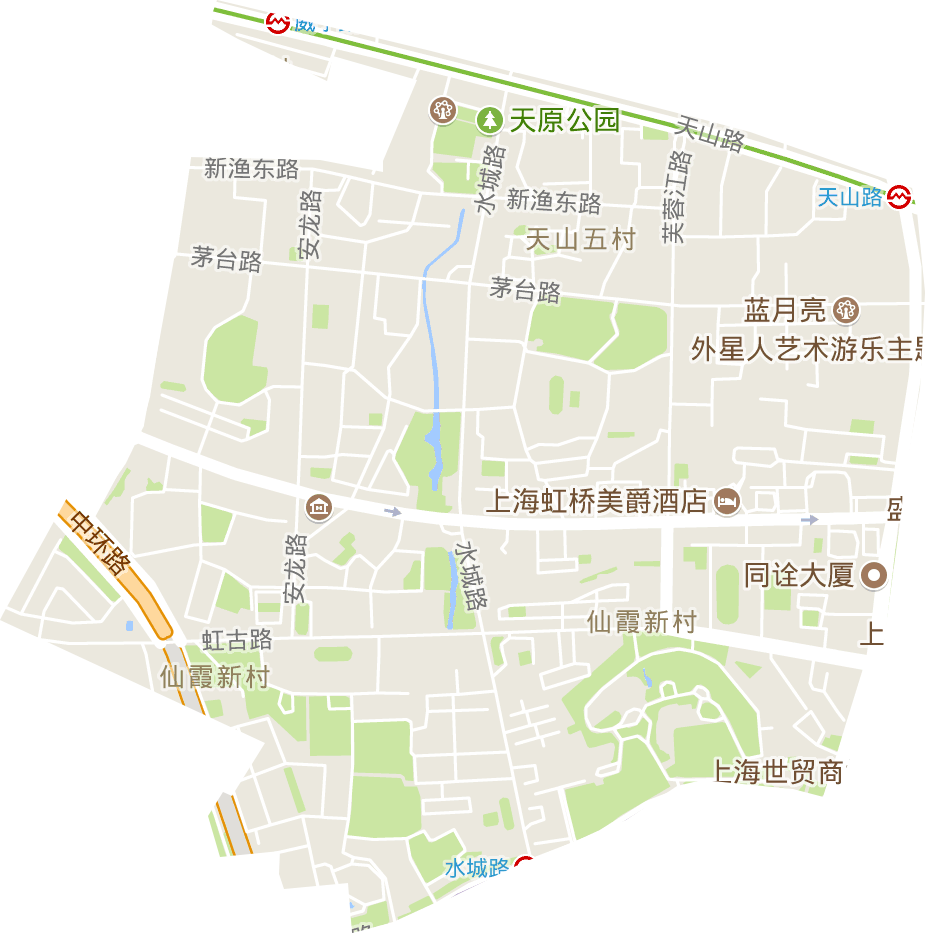 仙霞新村街道电子地图