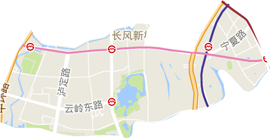 长风新村街道电子地图