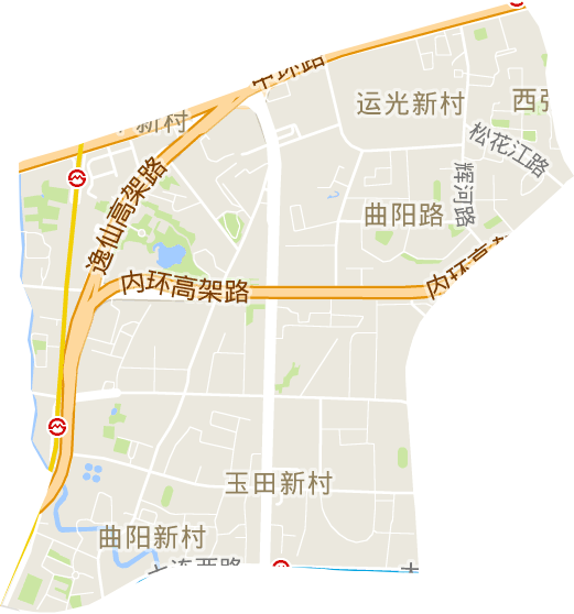 曲阳路街道电子地图