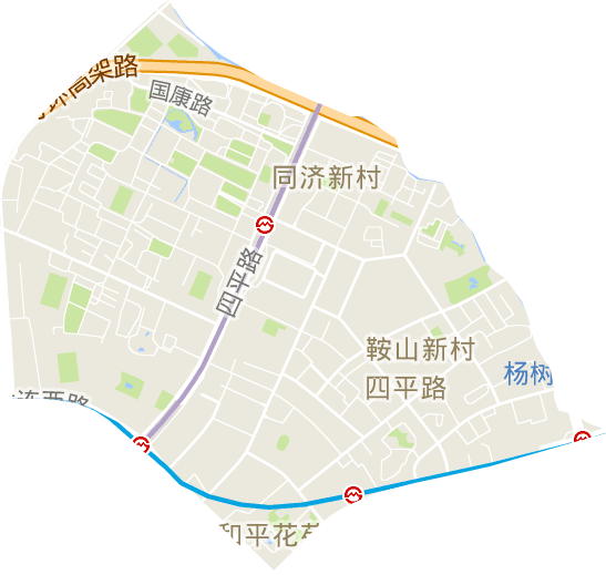 四平路街道电子地图