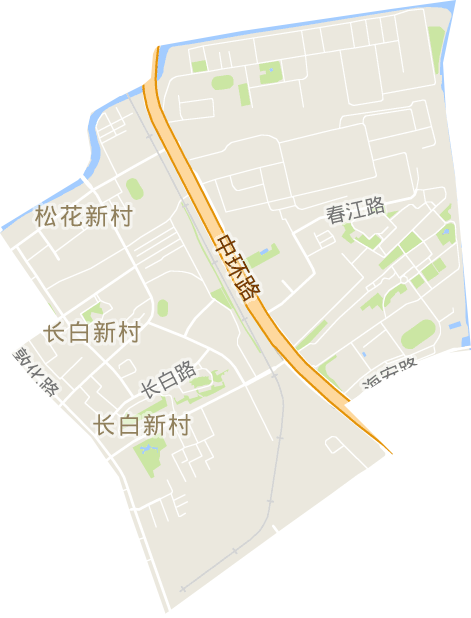 长白新村街道电子地图