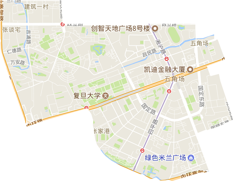 五角场街道电子地图