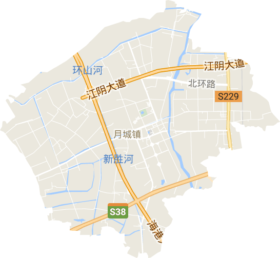 月城镇电子地图