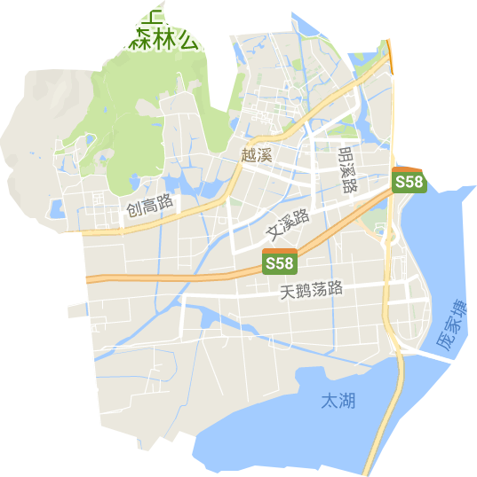 越溪街道电子地图