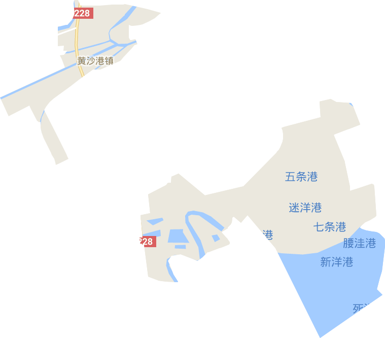 黄沙港镇电子地图