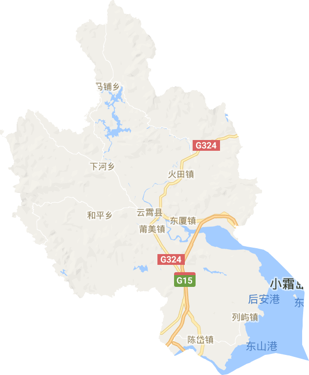 云霄县电子地图