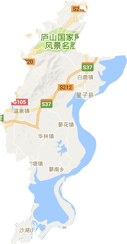 庐山市电子地图