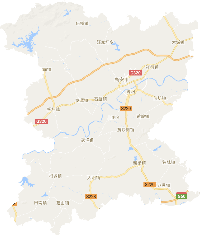 高安市电子地图