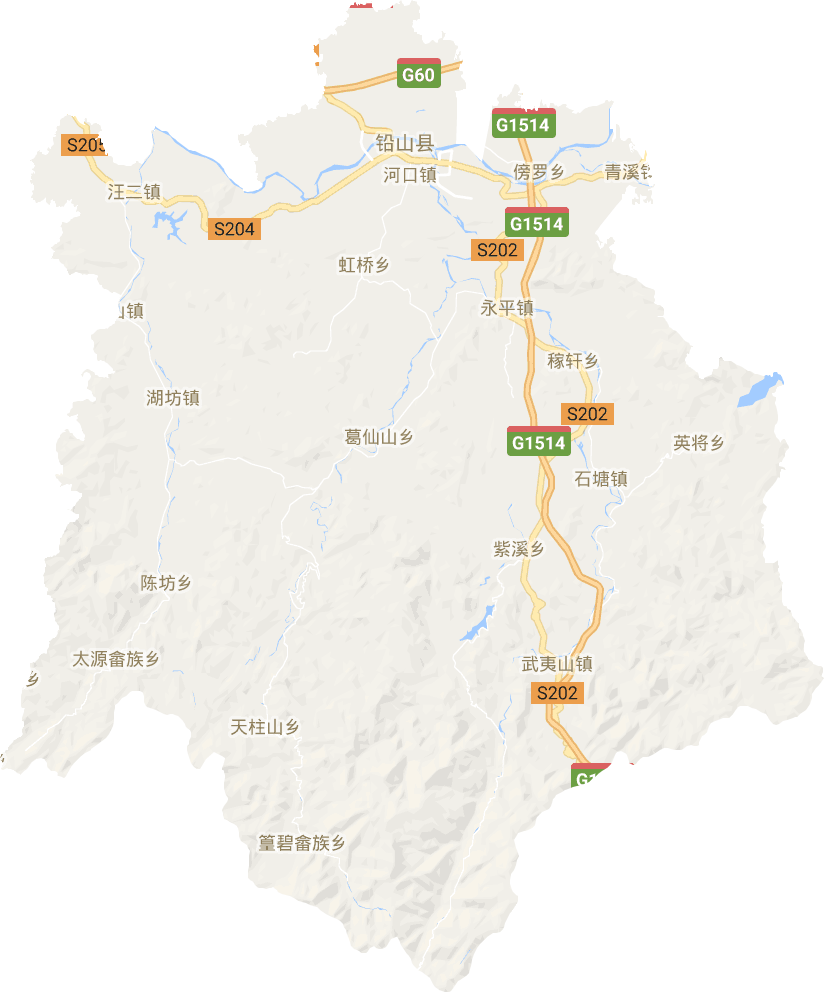 铅山县电子地图