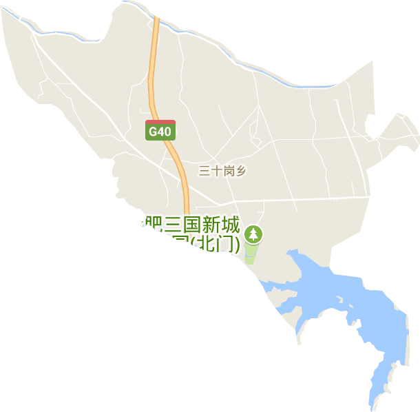 三十岗乡电子地图