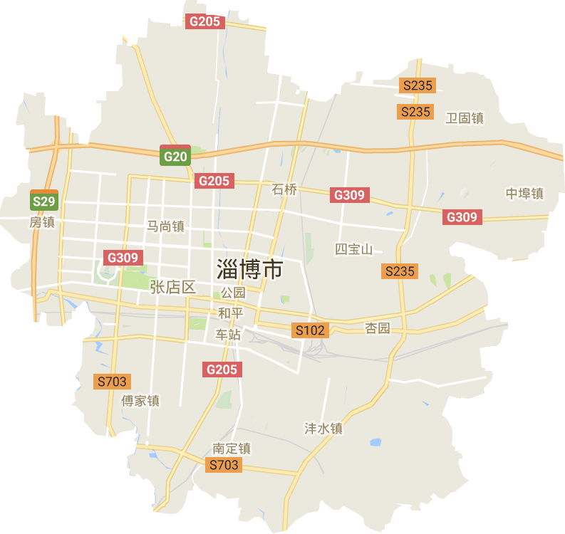 张店区电子地图