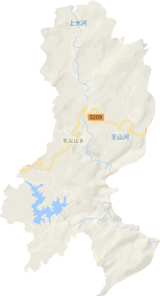 毛尖山乡电子地图