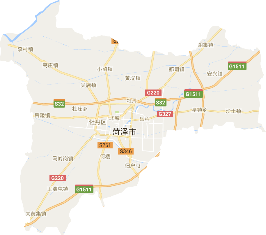 牡丹区电子地图