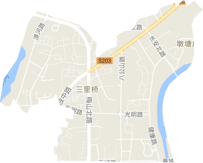 三里桥街道电子地图