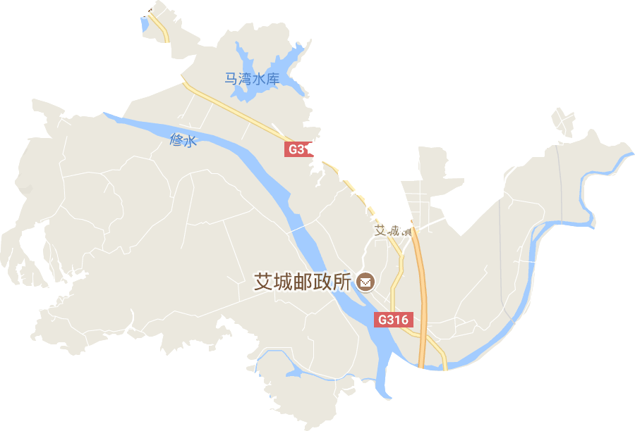 艾城镇电子地图