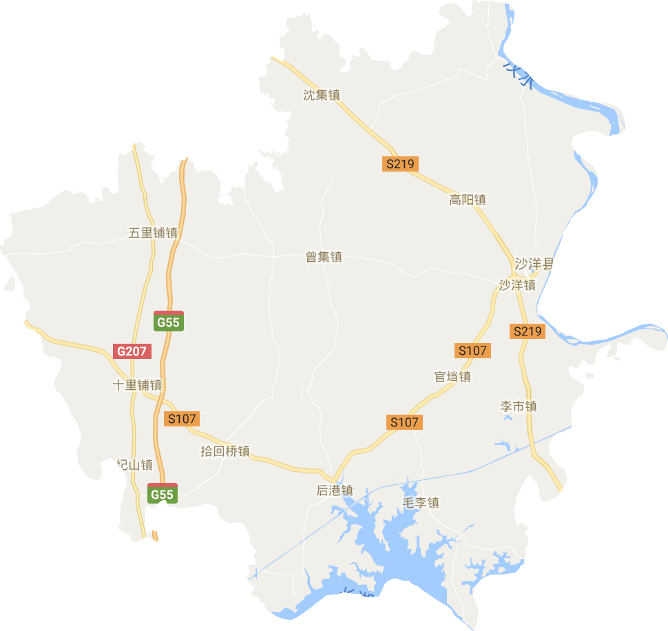 沙洋县电子地图