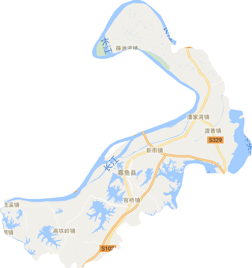 嘉鱼县电子地图
