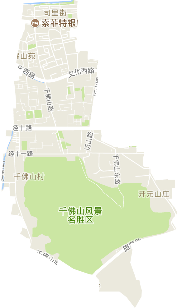 千佛山街道电子地图