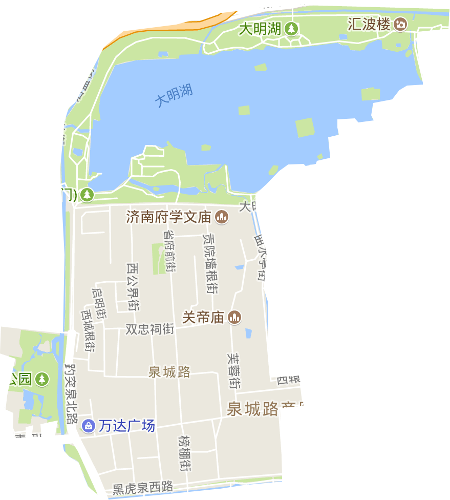 泉城路街道电子地图