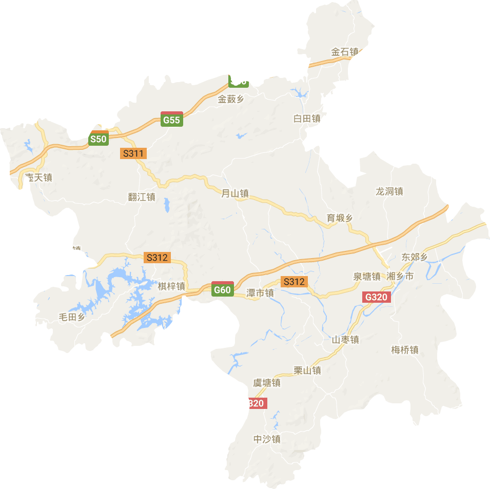 湘乡市电子地图