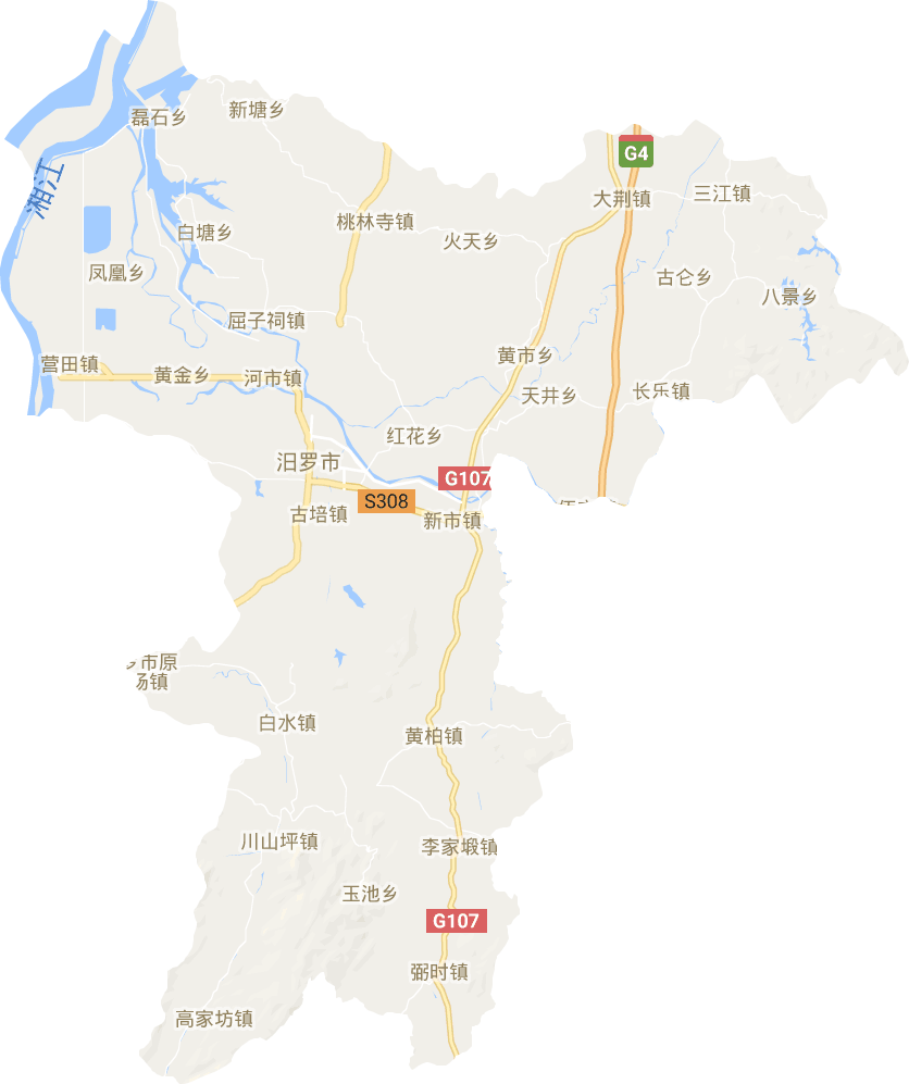 汨罗市电子地图