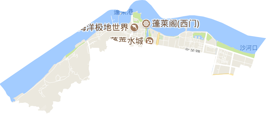 蓬莱阁街道电子地图