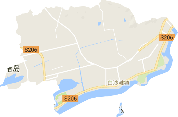 白沙滩镇电子地图