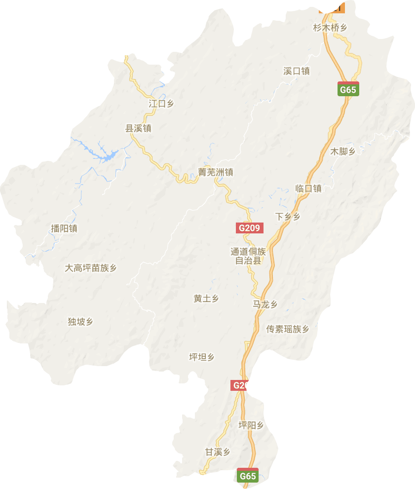 通道县电子地图