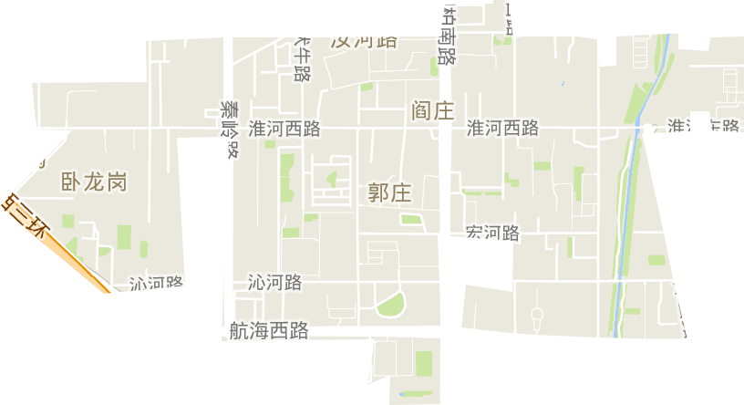 汝河路街道电子地图