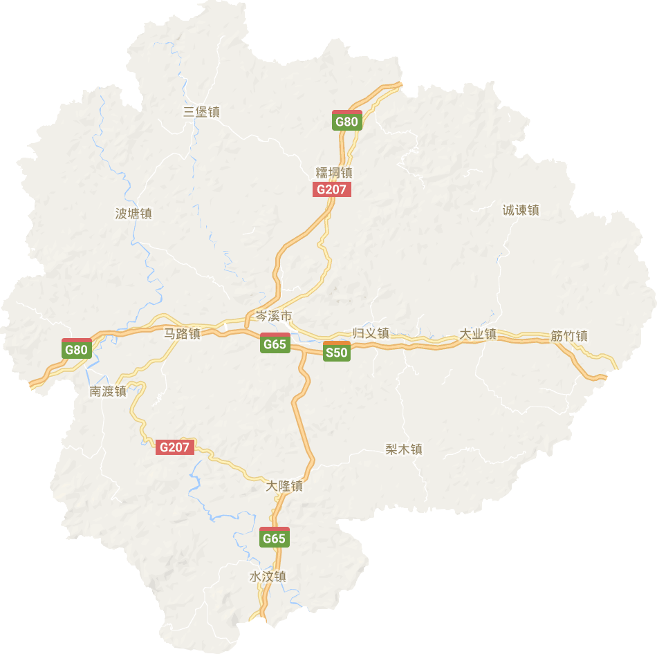 岑溪市电子地图