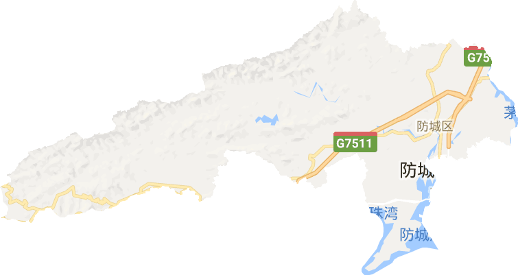 防城区电子地图