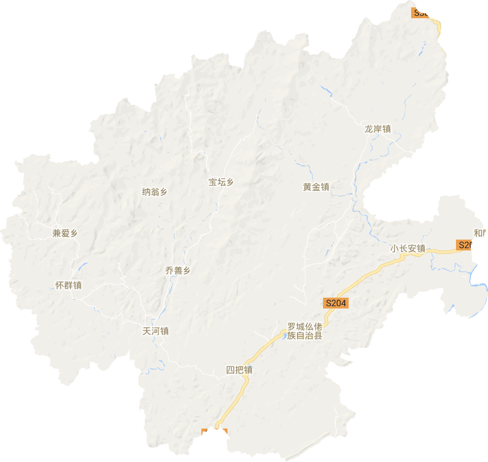 罗城县电子地图