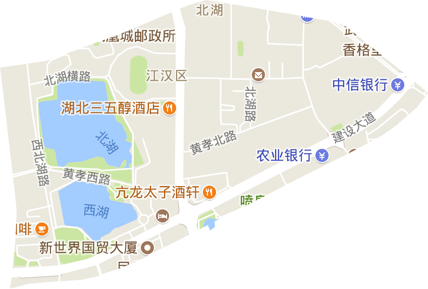 北湖街办事处电子地图