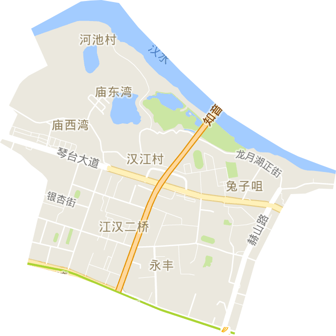 江汉二桥街道电子地图