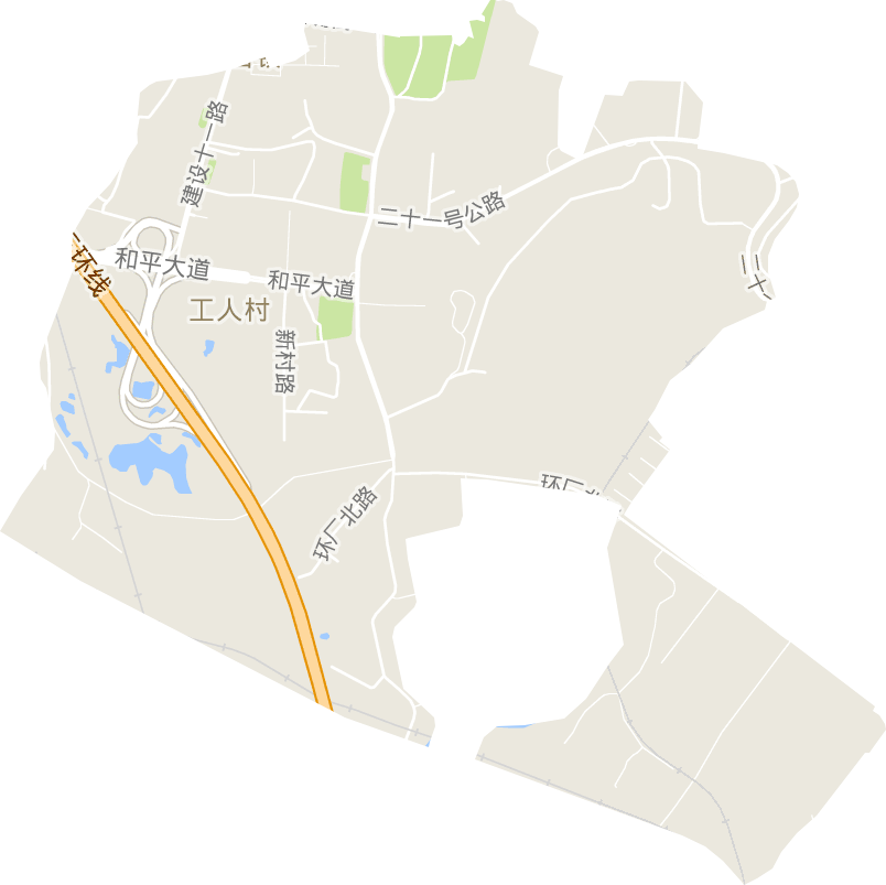 工人村街道电子地图