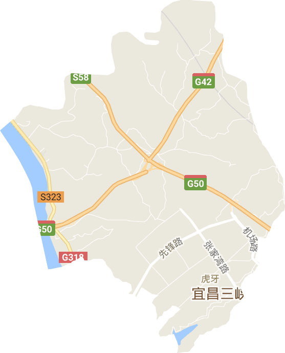 虎牙街道电子地图