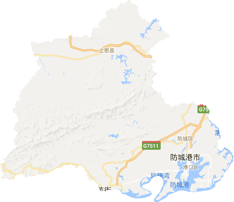 防城港市电子地图